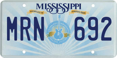 MS license plate MRN692
