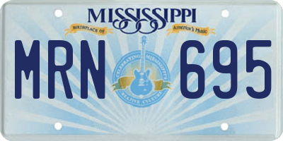 MS license plate MRN695