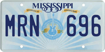 MS license plate MRN696