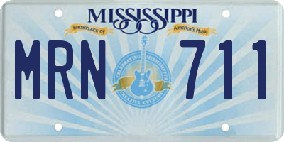 MS license plate MRN711