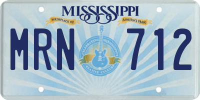 MS license plate MRN712