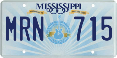 MS license plate MRN715