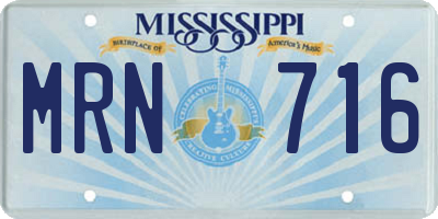 MS license plate MRN716