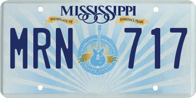 MS license plate MRN717