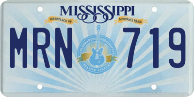 MS license plate MRN719