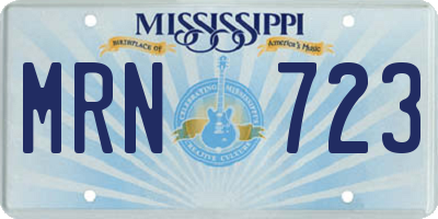 MS license plate MRN723