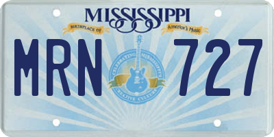 MS license plate MRN727
