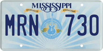 MS license plate MRN730