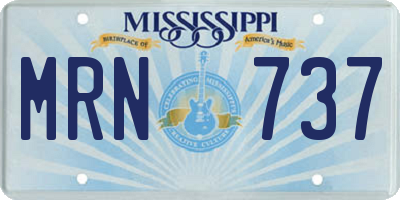 MS license plate MRN737