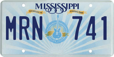 MS license plate MRN741