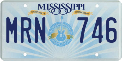 MS license plate MRN746