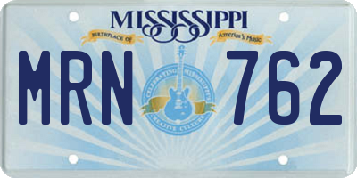 MS license plate MRN762