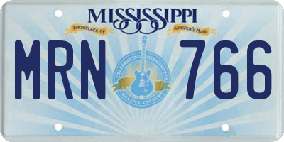 MS license plate MRN766