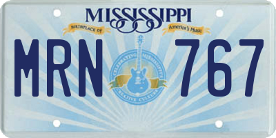 MS license plate MRN767