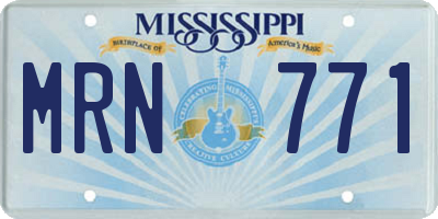 MS license plate MRN771