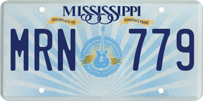 MS license plate MRN779