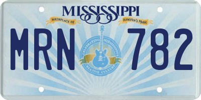 MS license plate MRN782