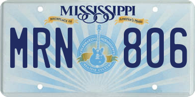 MS license plate MRN806