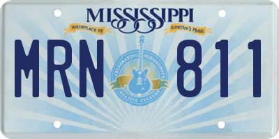 MS license plate MRN811