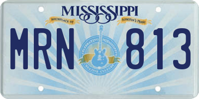 MS license plate MRN813