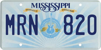 MS license plate MRN820