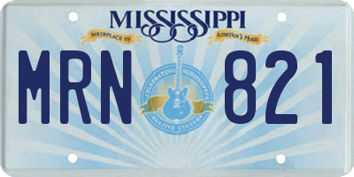 MS license plate MRN821