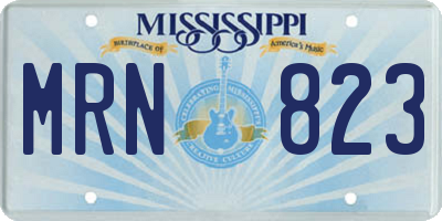 MS license plate MRN823