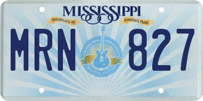 MS license plate MRN827
