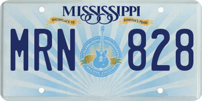 MS license plate MRN828