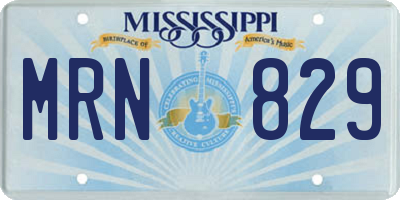 MS license plate MRN829