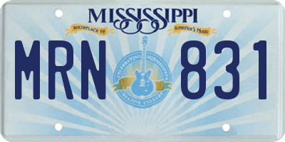 MS license plate MRN831
