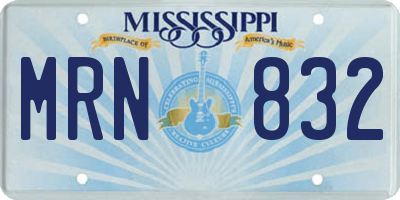 MS license plate MRN832