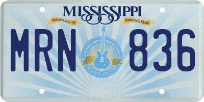 MS license plate MRN836