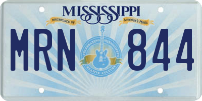 MS license plate MRN844
