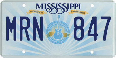 MS license plate MRN847