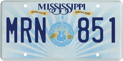 MS license plate MRN851