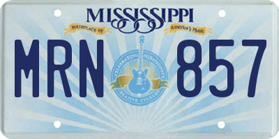 MS license plate MRN857
