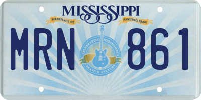 MS license plate MRN861