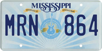 MS license plate MRN864