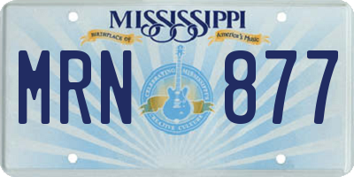 MS license plate MRN877