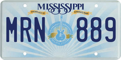 MS license plate MRN889