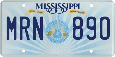 MS license plate MRN890