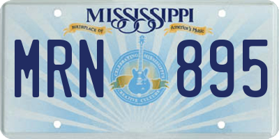 MS license plate MRN895