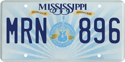 MS license plate MRN896