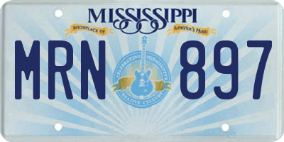 MS license plate MRN897