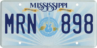 MS license plate MRN898