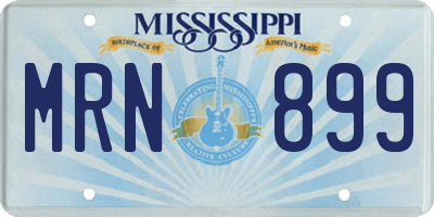 MS license plate MRN899