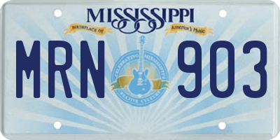 MS license plate MRN903