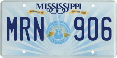 MS license plate MRN906