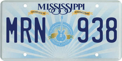 MS license plate MRN938